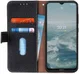 Nokia 6.3 / G10 / G20 Hoesje Portemonnee Book Case Echt Leer Zwart afbeelding 1