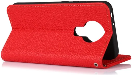 Nokia 6.3 / G10 / G20 Hoesje Portemonnee Book Case Echt Leer Rood afbeelding 6