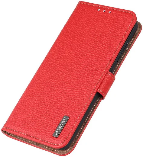 Nokia 6.3 / G10 / G20 Hoesje Portemonnee Book Case Echt Leer Rood afbeelding 2