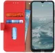 Nokia 6.3 / G10 / G20 Hoesje Portemonnee Book Case Echt Leer Rood afbeelding 1