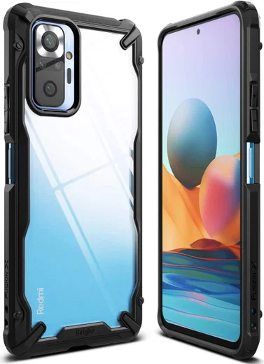Ringke Fusion X Xiaomi Redmi Note 10 Pro Hoesje Transparant Zwart afbeelding 2