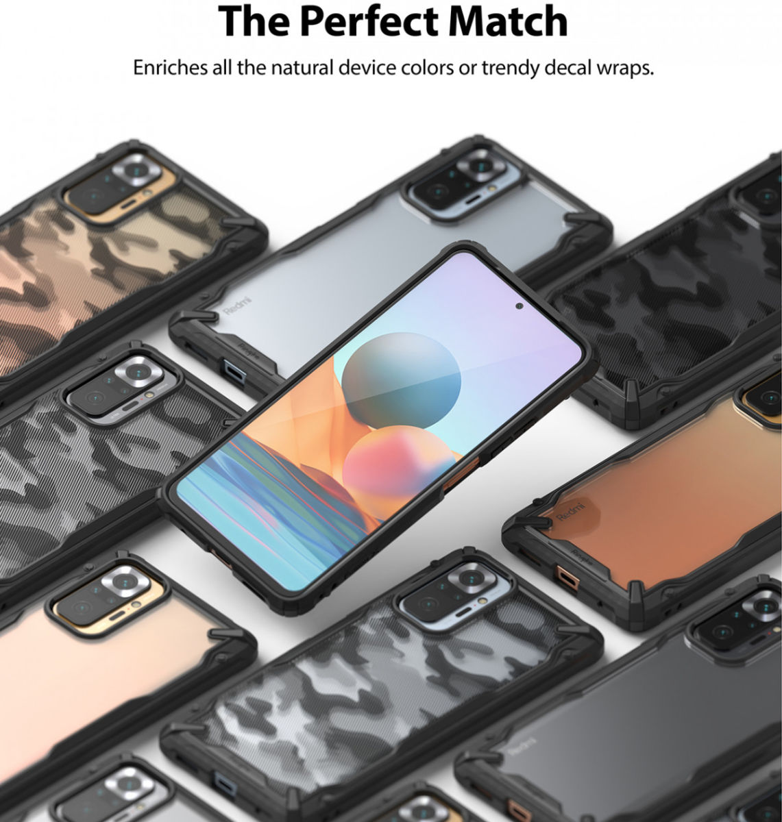Ringke Fusion X Xiaomi Redmi Note 10 Pro Hoesje Transparant Zwart afbeelding 7