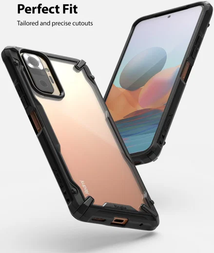 Ringke Fusion X Xiaomi Redmi Note 10 Pro Hoesje Transparant Zwart afbeelding 3