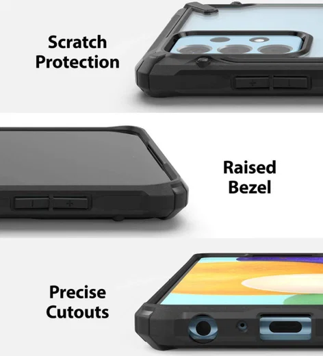 Ringke Fusion X OnePlus 9 Pro Hoesje Back Cover Transparant Zwart afbeelding 3