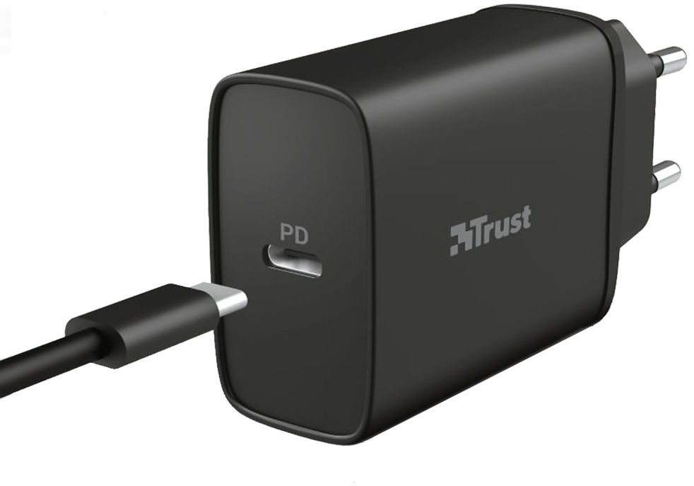 Trust iPhone Snellader 18W PD met USB-C naar Lightning Kabel 1M Zwart afbeelding 2