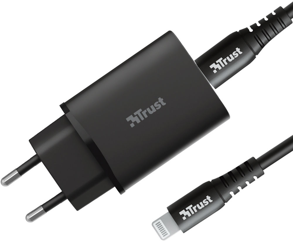 Trust iPhone Snellader 18W PD met USB-C naar Lightning Kabel 1M Zwart afbeelding 12