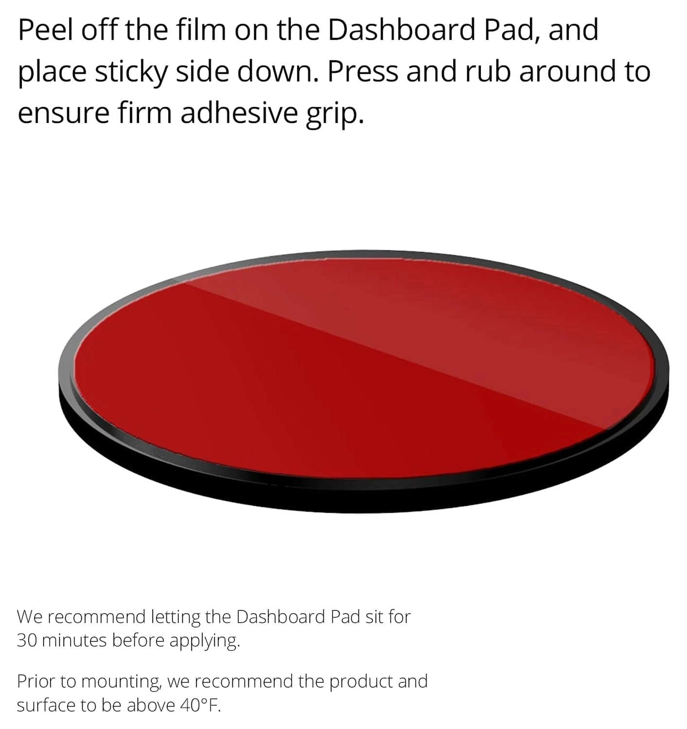 iOttie Sticky Gel Dashboard Pad voor Auto Houders Zwart afbeelding 4