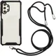 Samsung Galaxy A72 Hoesje met Koord Back Cover Keycord Zwart afbeelding 1