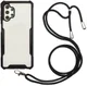 Samsung Galaxy A32 5G Hoesje met Koord Back Cover Keycord Zwart afbeelding 1