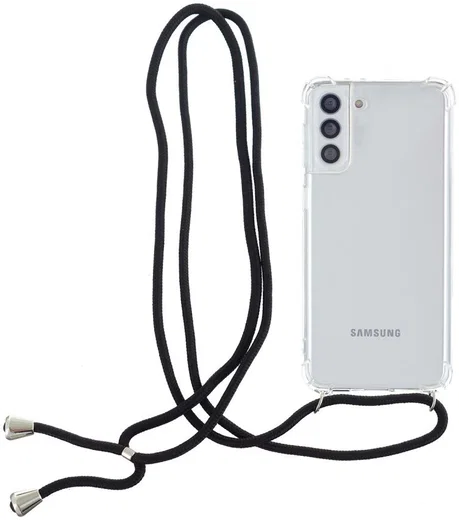 Samsung Galaxy S21 Plus Hoesje met Koord Shockproof TPU Transparant afbeelding 1