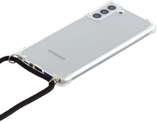 Samsung Galaxy S21 Plus Hoesje met Koord Shockproof TPU Transparant afbeelding 2