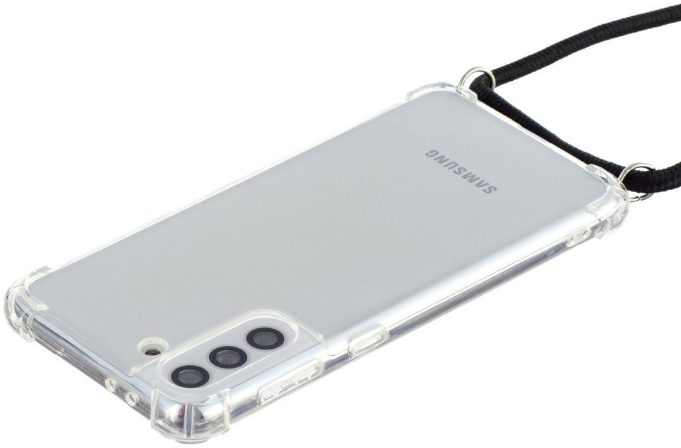 Samsung Galaxy S21 Plus Hoesje met Koord Shockproof TPU Transparant afbeelding 6