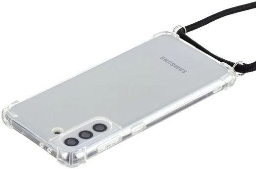 Samsung Galaxy S21 Plus Hoesje met Koord Shockproof TPU Transparant afbeelding 6