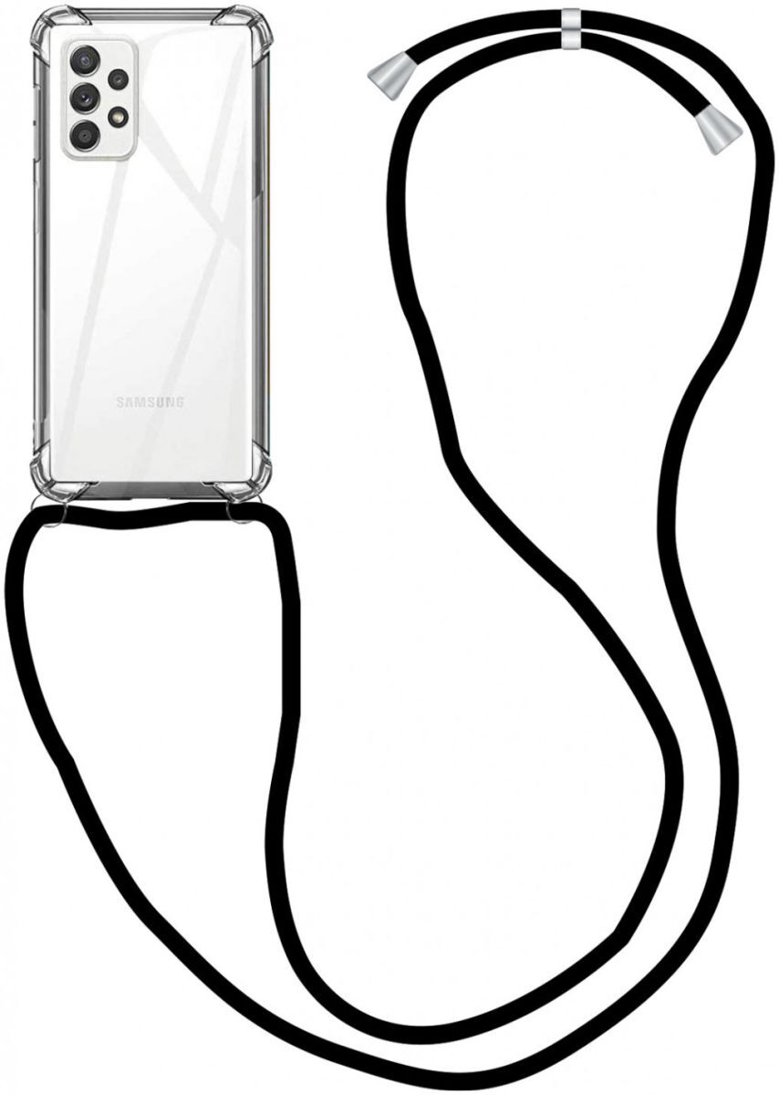 Samsung Galaxy A52 / A52S Hoesje met Koord Shockproof TPU Transparant afbeelding 1