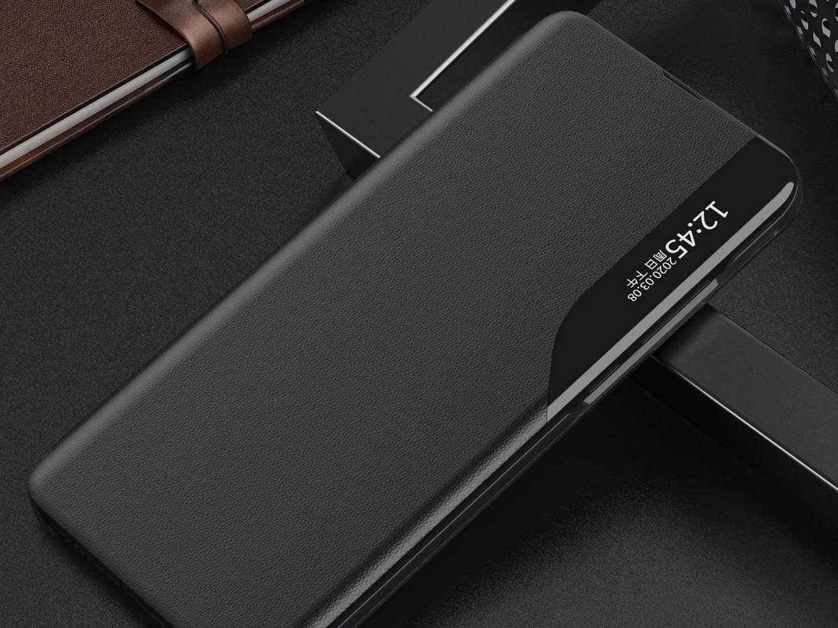 Samsung Galaxy A52 / A52S Hoesje Book Case met Side Display Zwart afbeelding 4