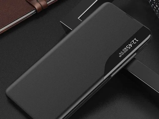 Samsung Galaxy A52 / A52S Hoesje Book Case met Side Display Zwart afbeelding 4