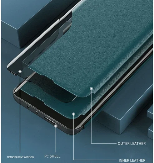 Samsung Galaxy A52 / A52S Hoesje Book Case met Side Display Blauw afbeelding 5