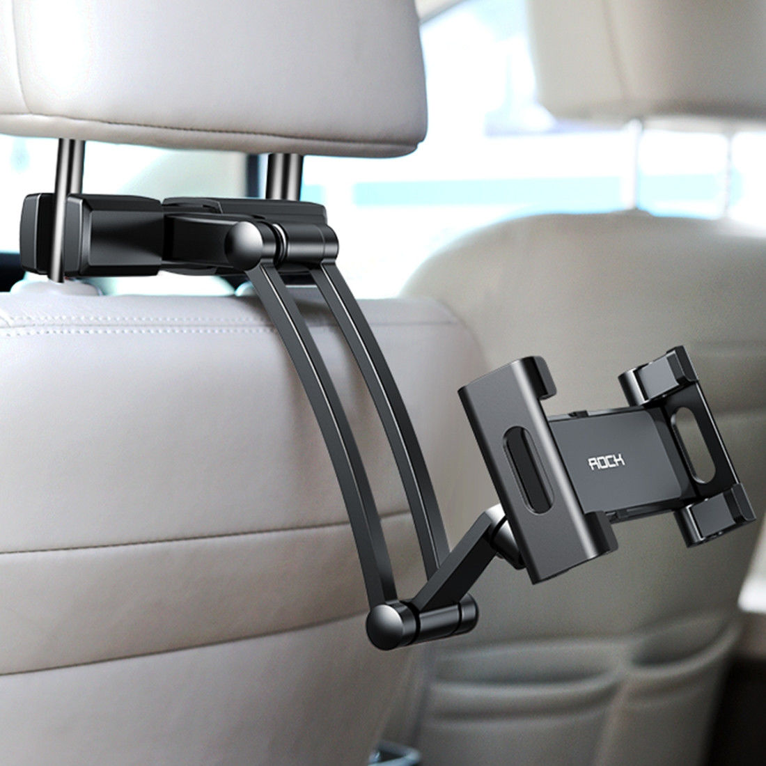 ROCK Verstelbare Hoofdsteun Tablet/Smartphone Houder voor in de Auto afbeelding 1