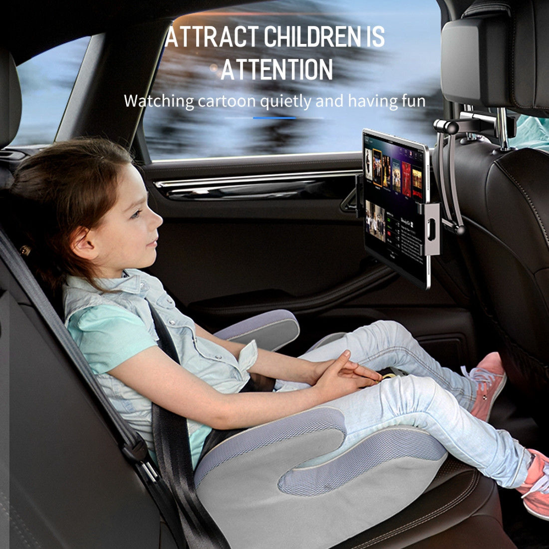 ROCK Verstelbare Hoofdsteun Tablet/Smartphone Houder voor in de Auto afbeelding 13