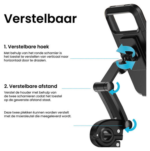 ROCK Waterbestendige Fiets Telefoonhouder Smartphones 4.5 tot 6.7 inch afbeelding 3