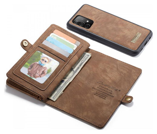 CaseMe 008 Samsung A52 / A52S Hoesje Book Case en Back Cover Bruin afbeelding 2