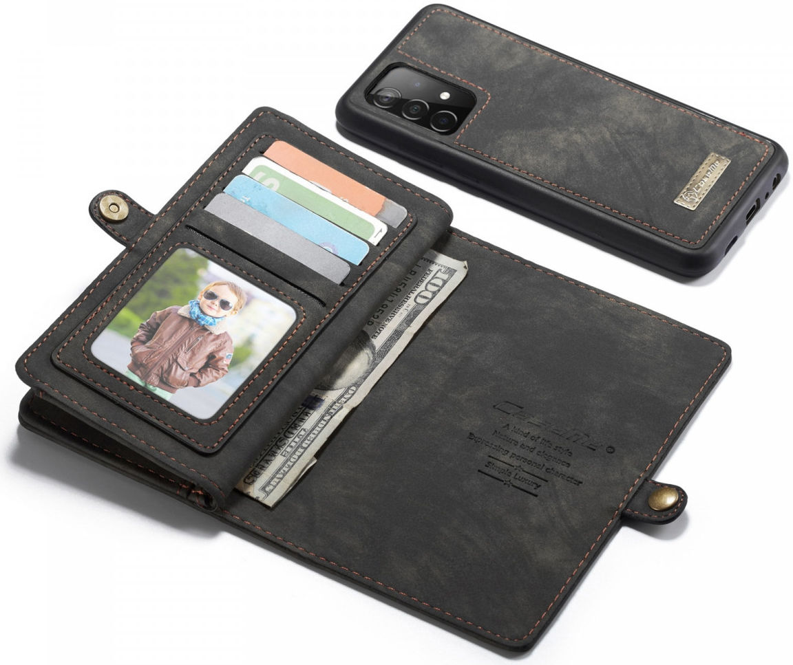 CaseMe 008 Samsung A52 / A52S Hoesje Book Case en Back Cover Zwart afbeelding 2