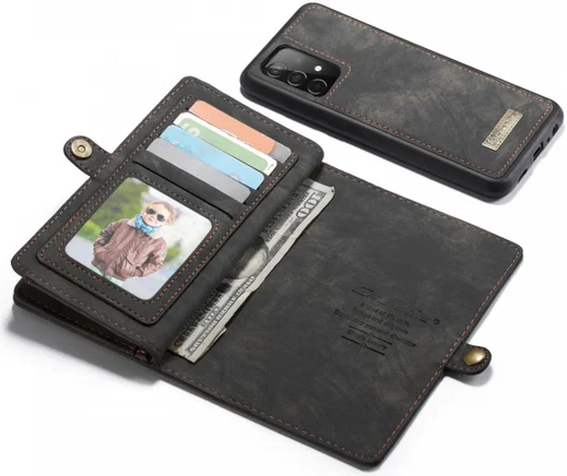 CaseMe 008 Samsung A52 / A52S Hoesje Book Case en Back Cover Zwart afbeelding 2