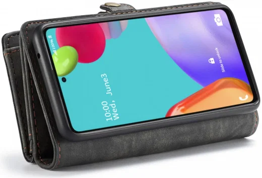 CaseMe 008 Samsung A52 / A52S Hoesje Book Case en Back Cover Zwart afbeelding 7