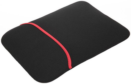 Neopreen Sleeve voor Laptop / iPad / Tablet hoes tot 11 Inch Zwart afbeelding 1