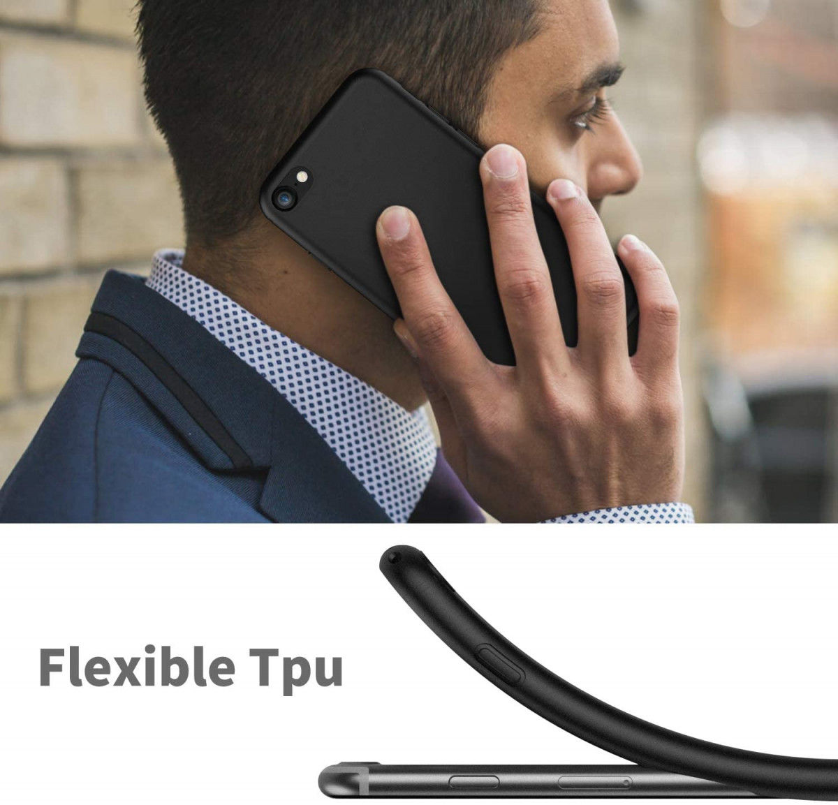 Apple iPhone SE (2020/2022) Hoesje Dun TPU Back Cover Zwart afbeelding 5