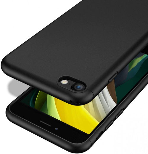 Apple iPhone SE (2020/2022) Hoesje Dun TPU Back Cover Zwart afbeelding 6