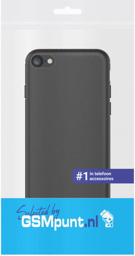 Apple iPhone SE (2020/2022) Hoesje Dun TPU Back Cover Zwart afbeelding 2