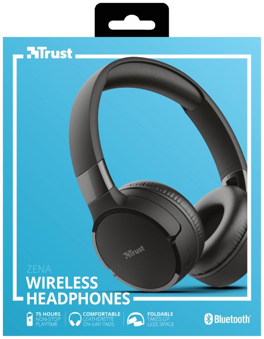Trust Zena Bedraad/Bluetooth Draadloze On-Ear Koptelefoon Zwart afbeelding 14
