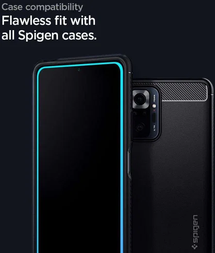 Spigen Glas.tR Xiaomi Redmi Note 10 Pro Screen Protector Full Cover afbeelding 2