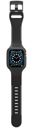 Spigen Liquid Air Pro Apple Watch 44MM Hoesje met Band Siliconen Zwart afbeelding 15