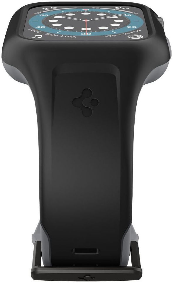 Spigen Liquid Air Pro Apple Watch 44MM Hoesje met Band Siliconen Zwart afbeelding 5