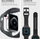 Spigen Liquid Air Pro Apple Watch 44MM Hoesje met Band Siliconen Zwart afbeelding 9