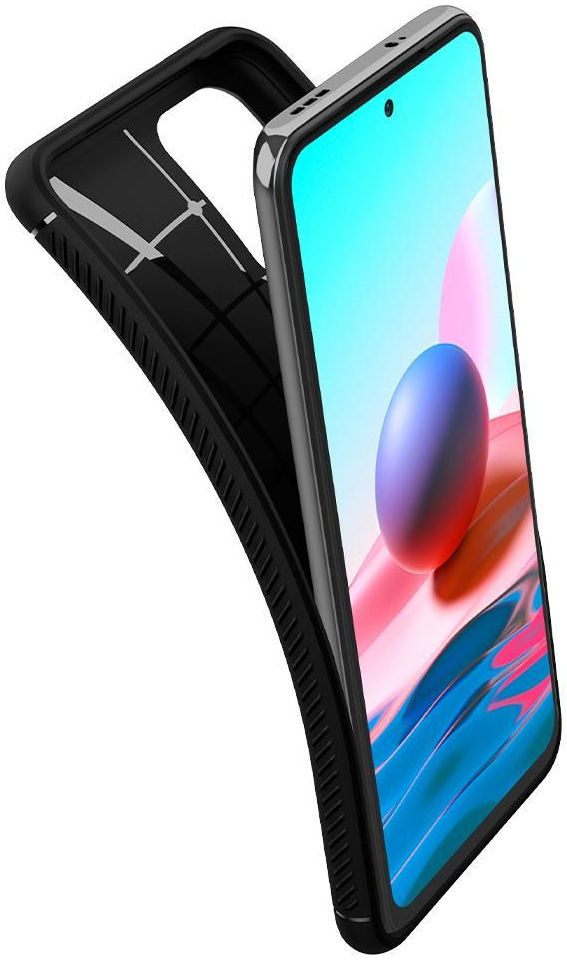 Spigen Rugged Armor Xiaomi Redmi Note 10/10S Hoesje Back Cover Zwart afbeelding 2