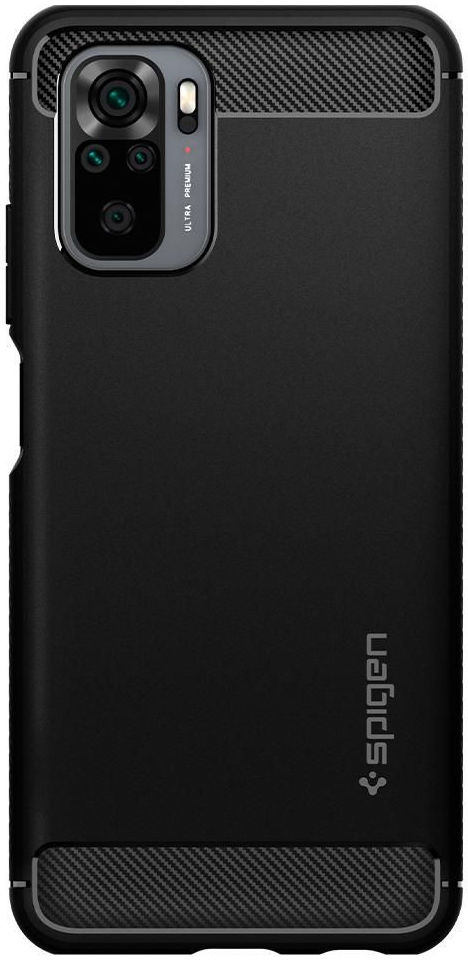 Spigen Rugged Armor Xiaomi Redmi Note 10/10S Hoesje Back Cover Zwart afbeelding 3
