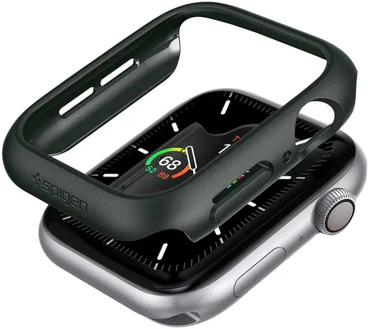 Spigen Thin Fit Apple Watch 44MM Hoesje Hard Plastic Bumper Groen afbeelding 3