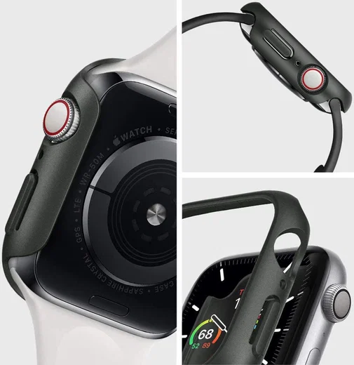 Spigen Thin Fit Apple Watch 44MM Hoesje Hard Plastic Bumper Groen afbeelding 6