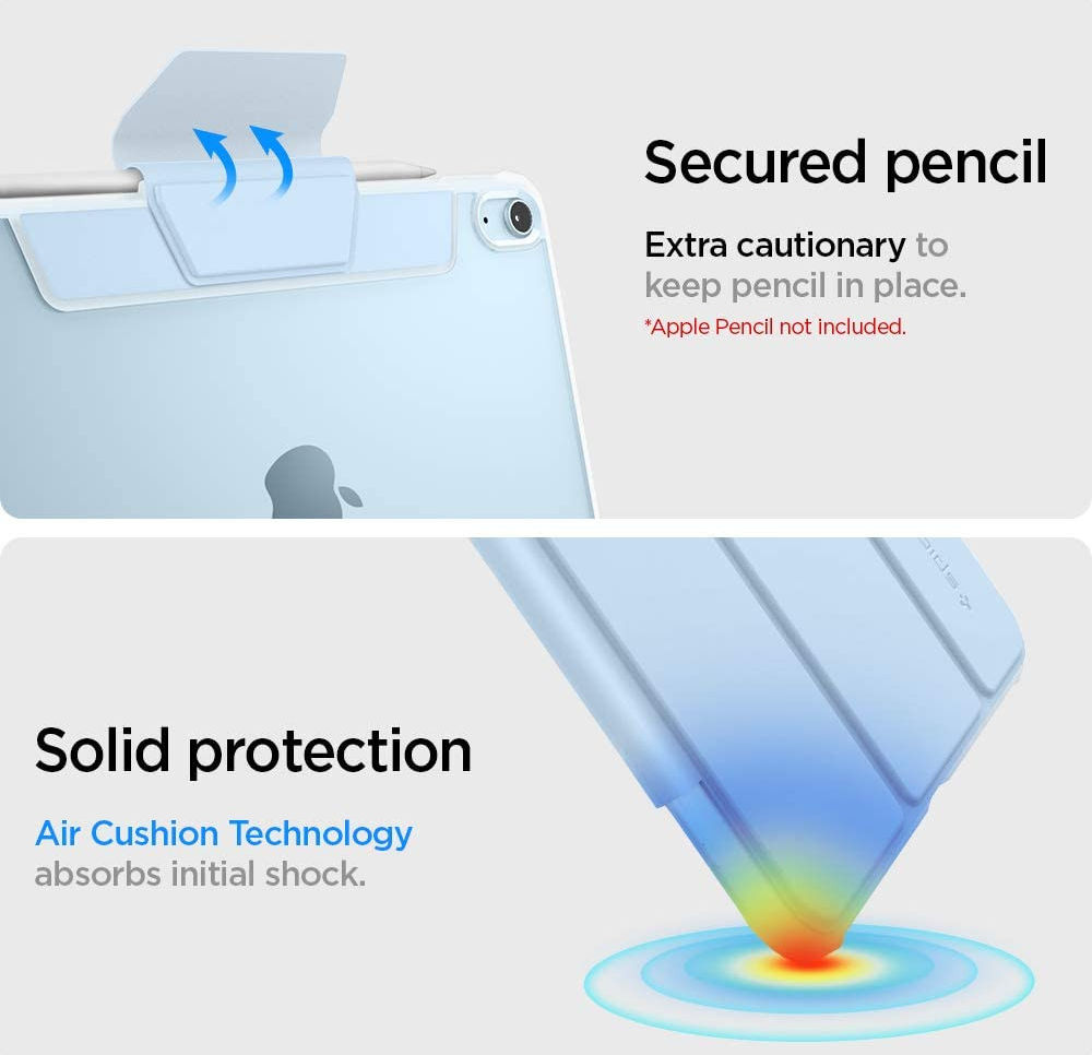 Spigen Ultra Hybrid Pro Apple iPad Air (2020) Hoes Transparant/Blauw afbeelding 5