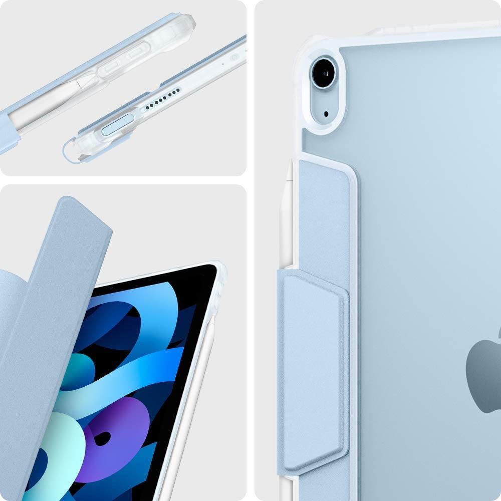Spigen Ultra Hybrid Pro Apple iPad Air (2020) Hoes Transparant/Blauw afbeelding 9