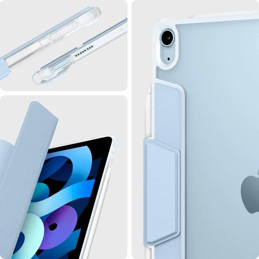 Spigen Ultra Hybrid Pro Apple iPad Air (2020) Hoes Transparant/Blauw afbeelding 9