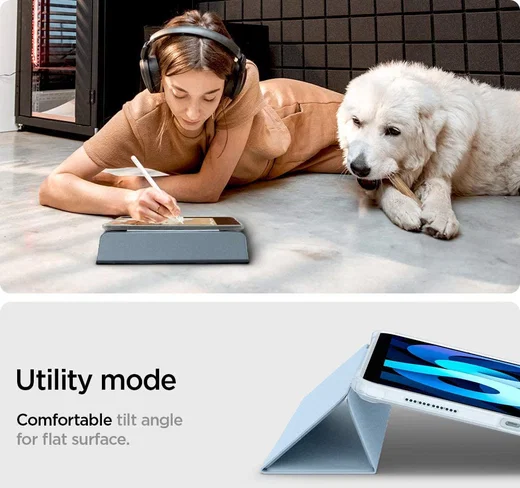 Spigen Ultra Hybrid Pro Apple iPad Air (2020) Hoes Transparant/Blauw afbeelding 8