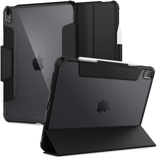 Spigen Ultra Hybrid Pro iPad Air 2020 / 2022 Hoes Transparant/Zwart afbeelding 1