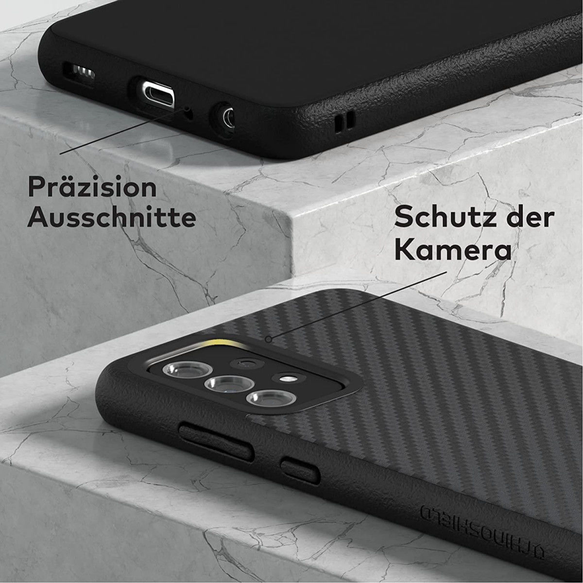 RhinoShield SolidSuit Samsung Galaxy A52 / A52S Hoesje Carbon Fiber afbeelding 4
