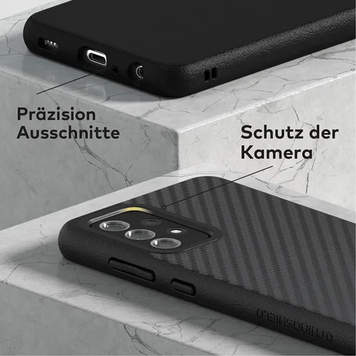 RhinoShield SolidSuit Samsung Galaxy A52 / A52S Hoesje Carbon Fiber afbeelding 4