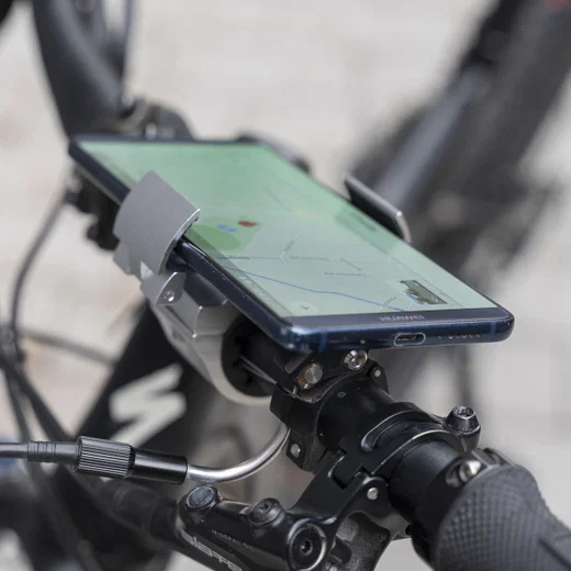 4smarts Ringmount Compacte Telefoonhouder voor Fiets Zilver afbeelding 1