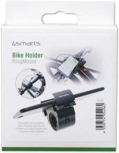 4smarts Ringmount Compacte Telefoonhouder voor Fiets Zwart afbeelding 9